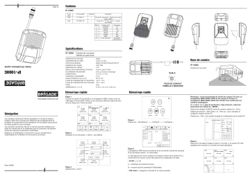 Brigade IP-1000C (5935) Mobile Digital Recorder Manuel utilisateur | Fixfr