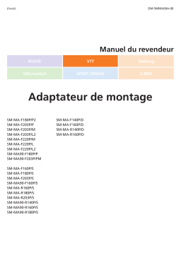 Shimano SM-MA-F220P/PL Adaptateur de fi xation de frein à disque Manuel utilisateur