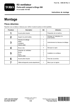 Toro Fan Kit, e-Dingo 500 Compact Tool Carrier Compact Utility Loader Manuel utilisateur