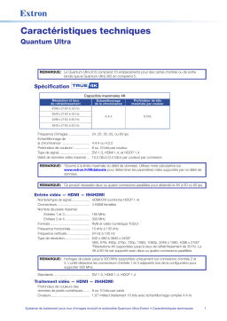 Extron Quantum Ultra spécification