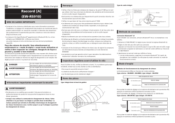 Shimano EW-RS910 Jonction-A Manuel utilisateur | Fixfr