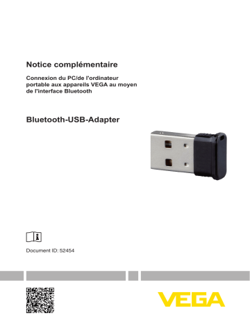 Bluetooth USB Adapter | Vega PLICSCOM Pluggable display and adjustment module for plics® sensors Manuel utilisateur | Fixfr