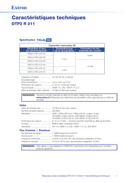 Extron DTP2 R 211 spécification