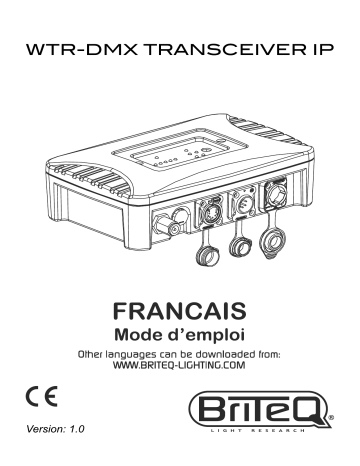 Briteq WTR-DMX TRANSCEIVER IP Manuel du propriétaire | Fixfr