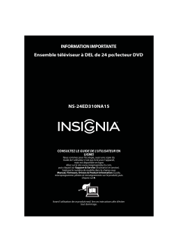 Insignia NS-24ED310NA15 24" Class (23-5/8" Diag.) - LED - 720p - HDTV DVD Combo Une information important