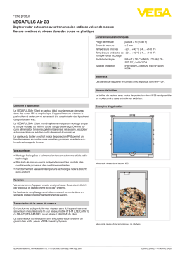 Vega VEGAPULS Air 23 Autarkic, continuous level measurement in plastic vessels Manuel utilisateur