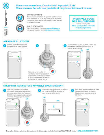 Jlab Audio GO Work Manuel du propriétaire | Fixfr