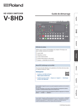 Roland V-8HD 8通道HD视频切换台 Manuel utilisateur