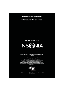 Insignia NS-28D310NA15 28" Class (27-1/2" Diag.) - LED - 720p - 60Hz - HDTV Une information important