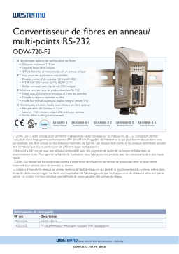 Westermo ODW-720-F2 Ring / Multidrop Fibre Converter RS-232 Fiche technique