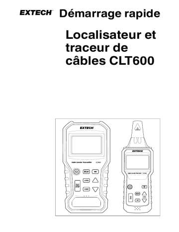Extech Instruments CLT600 Advanced Cable Locator and Tracer Kit Manuel utilisateur | Fixfr