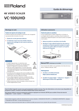 Roland VC-100UHD 4K视频格式转换器 Manuel utilisateur