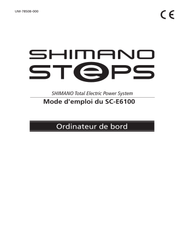 Shimano SC-E6100 Ordinateur de bicyclette Manuel utilisateur | Fixfr
