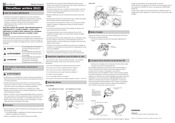 RD-RX817 | RD-RX815 | Shimano RD-RX805 Dérailleur arrière Manuel utilisateur | Fixfr