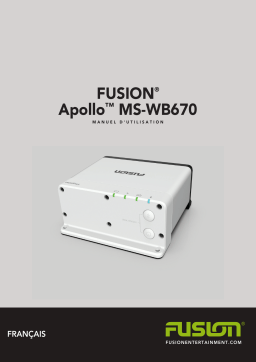 Garmin Fusion Apollo WB670 Manuel utilisateur