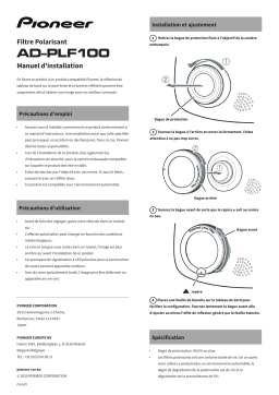 Pioneer AD-PLF100 Guide d'installation