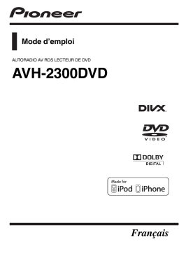 Pioneer AVH-2300DVD Manuel utilisateur