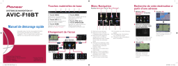 Pioneer AVIC-F10BT Guide de démarrage rapide