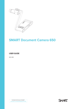 SMART Technologies Document Camera 650 Mode d'emploi