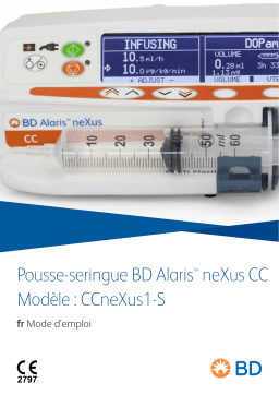 BD Pousse-seringue Alaris™ neXus CC Manuel utilisateur