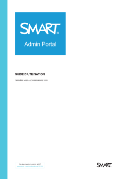 SMART Technologies Admin Portal Manuel utilisateur