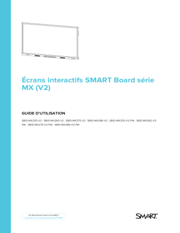 SMART Technologies Board MX (V2) Mode d'emploi | Fixfr