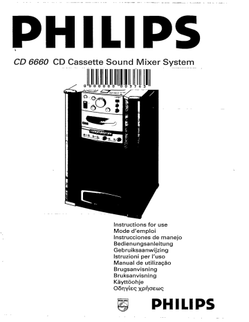 Philips CD6660/00 Radio-cassette/CD Manuel utilisateur | Fixfr