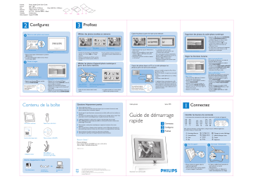 7FF1M4/00 | Philips 7FF1CWO/00 PhotoFrame Guide de démarrage rapide | Fixfr