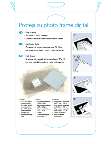 Philips SVC2551W/27 Kit de limpieza y protector de pantalla Manuel utilisateur | Fixfr