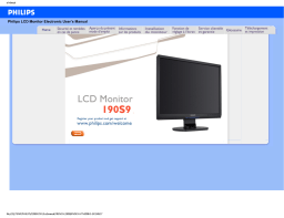 Philips 190S9FB/00 Brilliance Moniteur LCD Manuel utilisateur