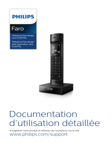 Faro M7751 | Manuel du propriétaire | Philips M7751B/38 Téléphone fixe sans fil Design Faro Manuel utilisateur | Fixfr