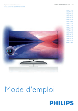 Philips 55PFL6678K/12 6000 series Téléviseur LED Smart TV ultra-plat 3D Manuel utilisateur