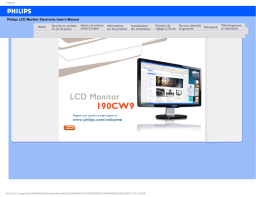 Philips 190CW9FB/00 Moniteur LCD écran large Manuel utilisateur