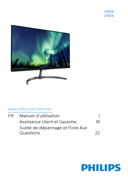 Philips 276E8FJAB/01 Moniteur LCD QHD avec Ultra Wide-Color Manuel utilisateur