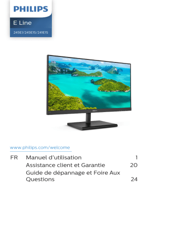 Philips 245E1S/00 Moniteur LCD Manuel utilisateur | Fixfr