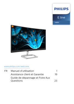 Philips 248E9QHSB/01 Moniteur LCD incurvé avec Ultra Wide-Color Manuel utilisateur