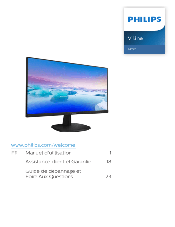 Philips 243V7QDSB/01 Moniteur LCD Full HD Manuel utilisateur | Fixfr