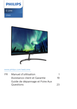 Philips 276E8VJSB/00 Moniteur LCD 4K Ultra HD Manuel utilisateur