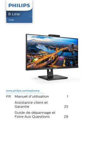 Philips 275B1H/00 Moniteur LCD avec webcam Windows Hello Manuel utilisateur | Fixfr