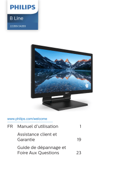 Philips 222B9T/01 Moniteur LCD avec SmoothTouch Manuel utilisateur