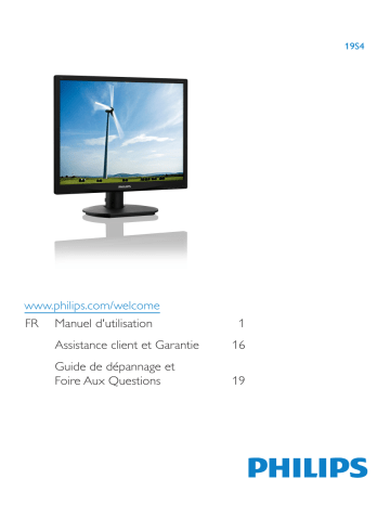 Philips 19S4QAB/01 Moniteur LCD avec rétroéclairage LED Manuel utilisateur | Fixfr