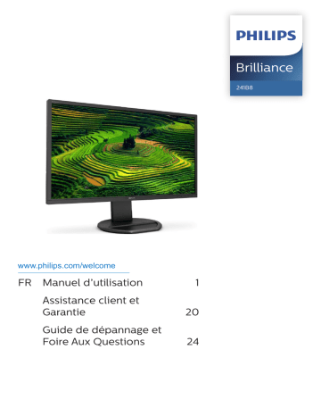 Philips 241B8QJEB/00 Moniteur LCD Manuel utilisateur | Fixfr