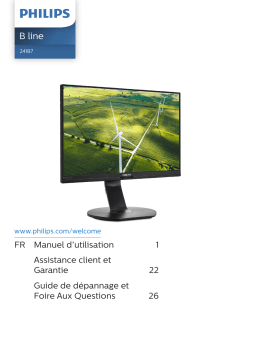 Philips 241B7QGJEB/01 Moniteur LCD à ultra-faible consommation d'énergie Manuel utilisateur