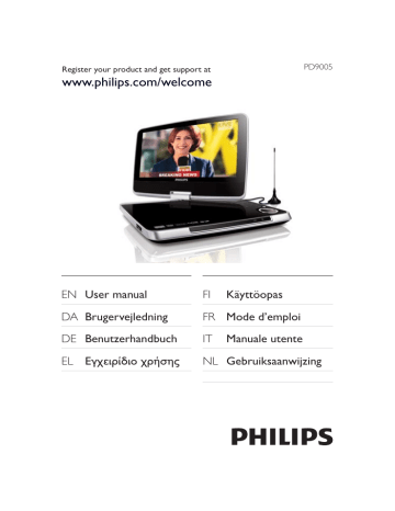 Philips PD9005/12 Téléviseur et lecteur de DVD portable Manuel utilisateur | Fixfr