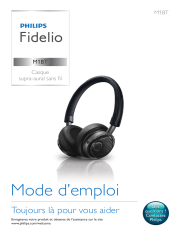Fidelio M1BTBL/00 Fidelio Casque Bluetooth® Manuel utilisateur | Fixfr