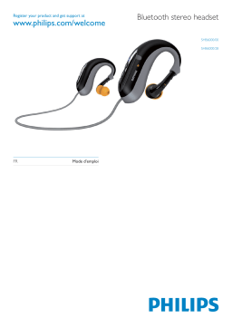 Philips SHB6000/00 Casque stéréo avec micro Bluetooth® Manuel utilisateur