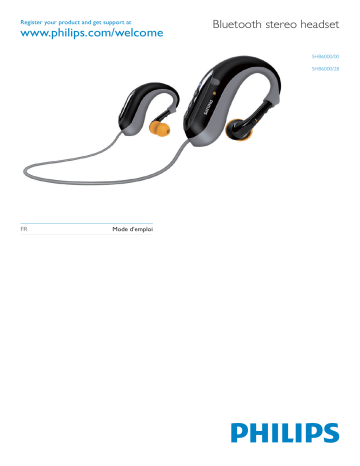 Philips SHB6000/00 Casque stéréo avec micro Bluetooth® Manuel utilisateur | Fixfr