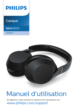 Philips TAH8505BK/00 Casque circum-aural sans fil avec Hi-Res Audio Manuel utilisateur