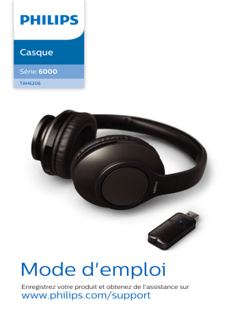 Philips TAH6206BK/00 Casque TV sans fil Manuel utilisateur | Fixfr