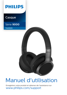 Philips TAH9505BK/00 Casque circum-aural sans fil Manuel utilisateur